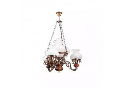 Deckenleuchter Lüster Kronleuchter Deckenlampe Lampe Glas Braun Barock