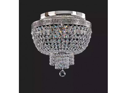 Deckenlampe Deckenleuchter Luxus Silber Kronleuchter Lüster Kristall