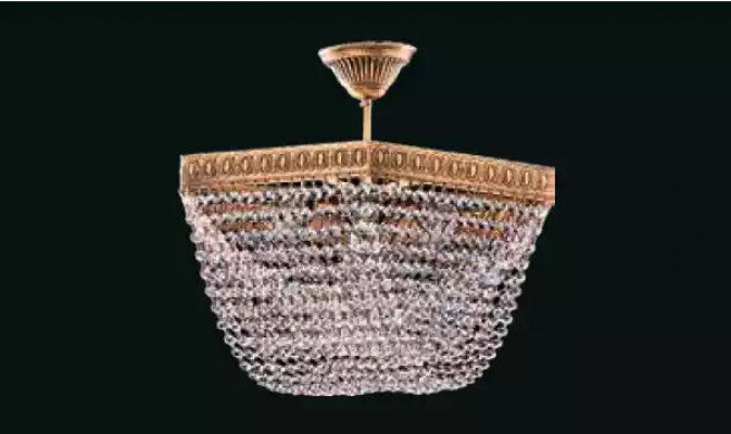 Deckenlampe Deckenleuchter Luxus Gold Kronleuchter Lüster Kristall Art