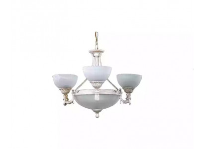 Kronleuchter Deckenleuchter Lüster Modern Deckenlampe Weiß Glas Lampen