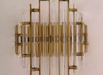 Wandlampe Wand Leuchten Lampen Crystal Wohnzimmer Luxus gold