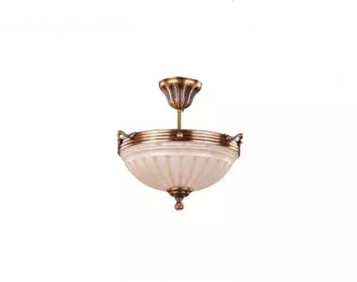 Deckenleuchter Lampe Beige Deckenlampe Lüster Kronleuchter Glas Art