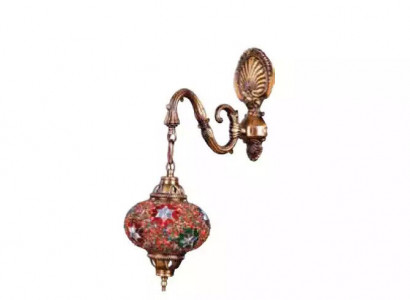 Wandleuchte Wandlampe Wandleuchten Art Lüster Wand Lampen Gold Glas
