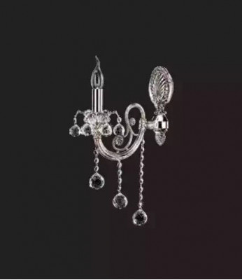 Wand Lampe Wandleuchte Wandlampe Wandleuchten Lüster Silber Kristall