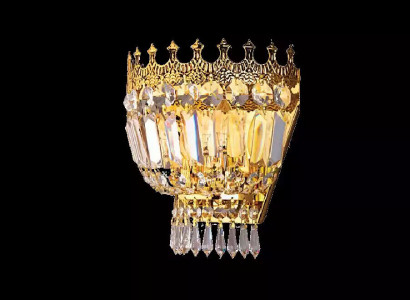 Wandleuchten Wandleuchte Wandlampe Lüster Wand Lampen Kristall Gold