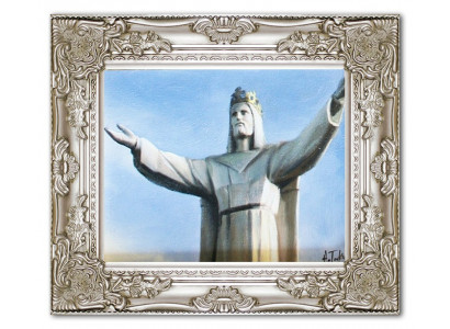 Religion Jesus Christus Handarbeit Ölbild Bild Ölbilder Rahmen Bilder G06184