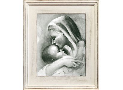Religion Maria Handarbeit Ölbild Bild Ölbilder Rahmen Bilder G15959