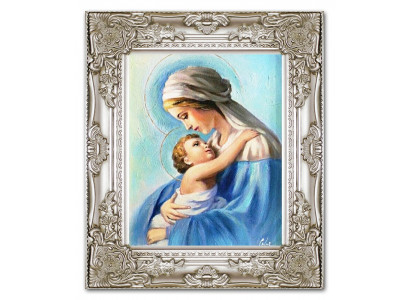 Religion Maria Handarbeit Ölbild Bild Ölbilder Rahmen Bilder G04057