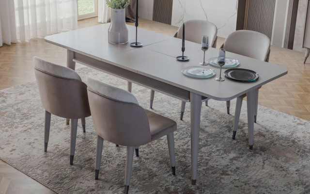 Hellgraue Esszimmerstühle Küchenstühle Designer Polster Esszimmer Möbel