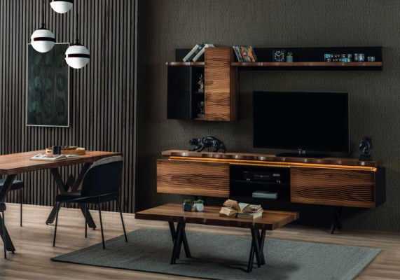 Robustes Holz Sideboard Luxuriöses Lowboard Wohnzimmer TV-Ständer Neu