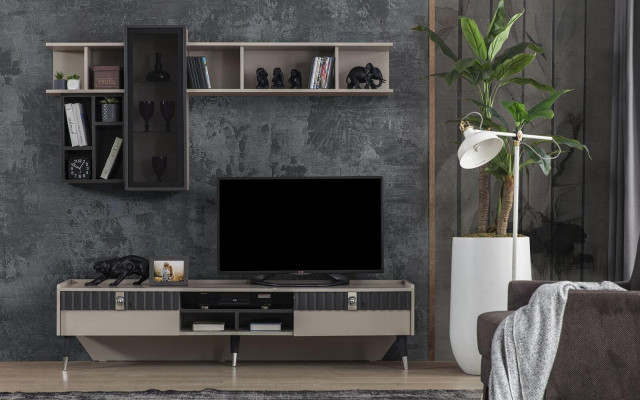 Exklusives Sideboard Modernes Regal TV-Ständer Holz Lowboard Möbel Neu