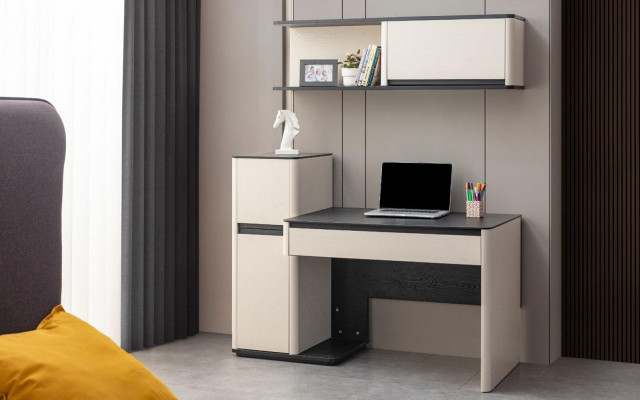 Weißer Moderner Schreibtisch Designer Kinder Computertisch Wandschrank