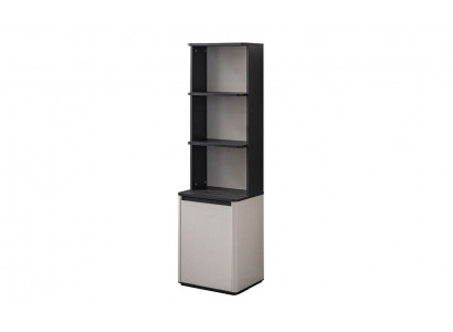 Weiß-schwarzer Bücherschrank Designer Bücherregal Kinder Standregal