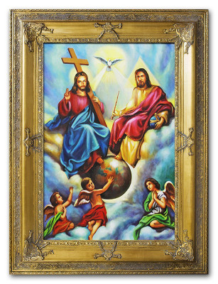 Religion Handarbeit Ölbild Bild Ölbilder Rahmen Bilder G93877