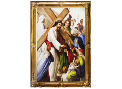 Religion Jesus Christus Handarbeit Ölbild Bild Ölbilder Rahmen Bilder G01625