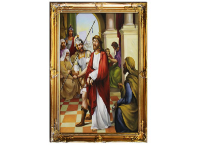 Kreuzigung Jesus Christus Handarbeit Ölbild Bild Ölbilder Rahmen Bilder G01618