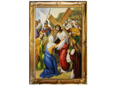 Religion Jesus Christus Handarbeit Ölbild Bild Ölbilder Rahmen Bilder G01619