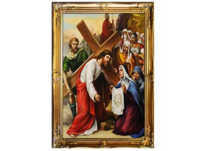 Religion Jesus Christus Handarbeit Ölbild Bild Ölbilder Rahmen Bilder G01622