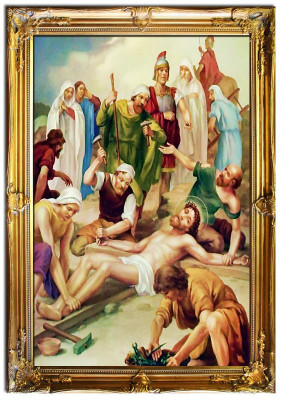 Kreuzigung Jesus Christus Handarbeit Ölbild Bild Ölbilder Rahmen Bilder G01627