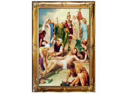 Kreuzigung Jesus Christus Handarbeit Ölbild Bild Ölbilder Rahmen Bilder G01627