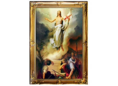 Religion Jesus Christus Handarbeit Ölbild Ölbilder Rahmen Bilder Auferstehung