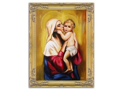 Religion Maria Handarbeit Ölbild Bild Ölbilder Rahmen Bilder G05337