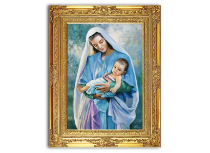 Religion Maria Handarbeit Ölbild Bild Ölbilder Rahmen Bilder G06299