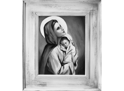 Religion Maria Handarbeit Ölbild Bild Ölbilder Rahmen Bilder G15035