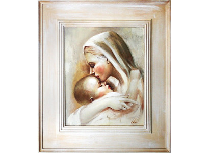 Religion Maria Handarbeit Ölbild Bild Ölbilder Rahmen Bilder G15501