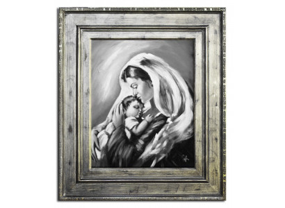 Religion Maria Handarbeit Ölbild Bild Ölbilder Rahmen Bilder G17493
