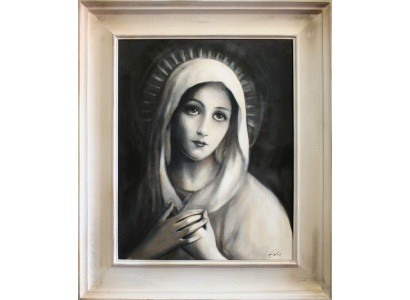 Religion Maria Handarbeit Ölbild Bild Ölbilder Rahmen Bilder G06282