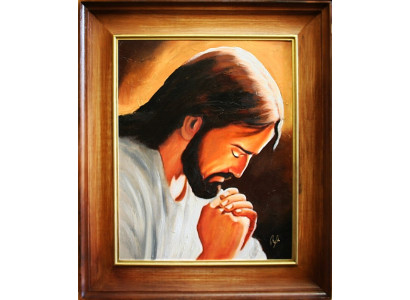 Religion Jesus Christus Handarbeit Ölbild Bild Ölbilder Rahmen Bilder G06309