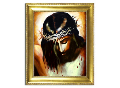 Religion Jesus Christus Handarbeit Ölbild Bild Ölbilder Rahmen Bilder G04227