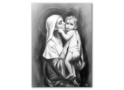 Religion Maria Handarbeit Ölbild Bild Ölbilder Rahmen Bilder G00261