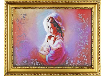 Religion Maria Handarbeit Ölbild Bild Ölbilder Rahmen Bilder G04134