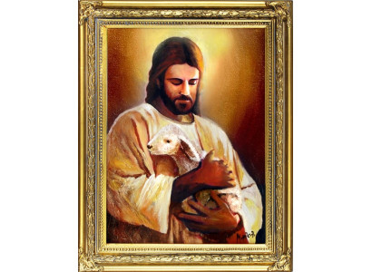 Religion Jesus Christus Handarbeit Ölbild Bild Ölbilder Rahmen Bilder G00258