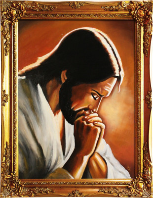  Religion Jesus Christus Handarbeit Ölbild Bild Ölbilder Rahmen Bilder G00256