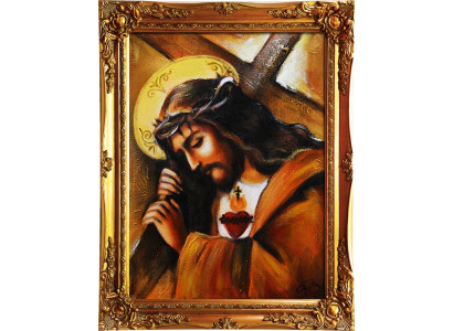 Religion Jesus Christus Handarbeit Ölbild Bild Ölbilder Rahmen Bilder G01605