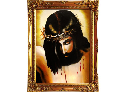 Religion Jesus Christus Handarbeit Ölbild Bild Ölbilder Rahmen Bilder G01606