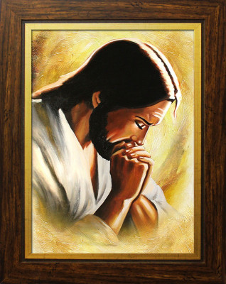 Religion Jesus Christus Handarbeit Ölbild Bild Ölbilder Rahmen Bilder G94121