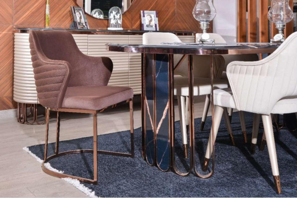 Komplette Esszimmer Essgruppe Essecke Tisch Stühle Braun Set 7tlg Holz