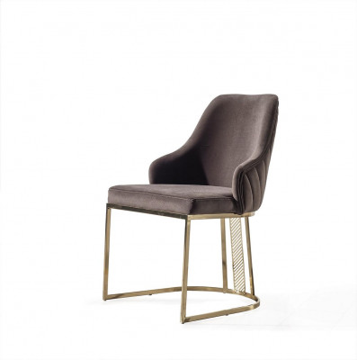  Modern Esszimmerstuhl Küchenstühle Luxus Design Stuhl Lehnstühle Braun Neu