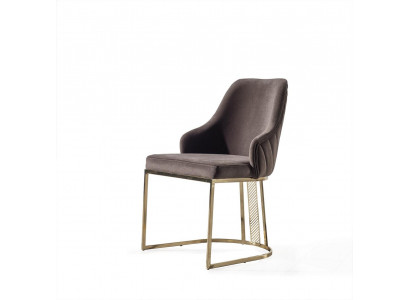  Modern Esszimmerstuhl Küchenstühle Luxus Design Stuhl Lehnstühle Braun Neu