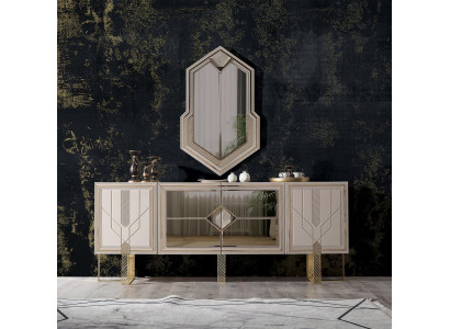 Kommode mit Spiegel Anrichte Sideboards Holz Schrank Möbel Kommoden Neu