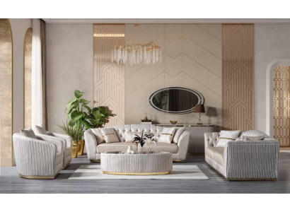 Sofagarnitur 3+2+Couchtisch+Anrichte für Wohnzimmergarnitur Neu