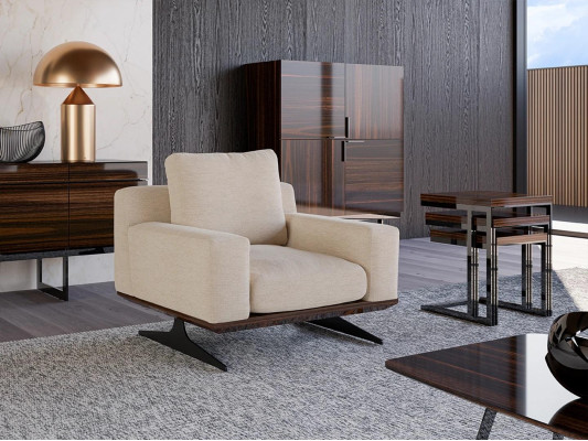 Designer Sessel Wohnzimmer Einrichtung Textil lModern Polstermöbel Neu