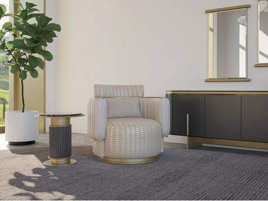 Beige Sessel Wohnzimmer Luxus Polstermöbel Design Modern Einrichtung Neu