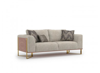 Zweisitzer Sofa Wohnzimmer Polstermöbel Design Couch Einrichtung Textil Neu