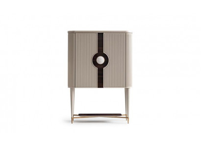 Barschrank Schrank Holzschrank Holz Bar Beige Getränke Design Flaschen