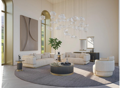 Sofa Komplett 3 tlg Wohnzimmer Design Dreisitzer Sofagarnitur Zweisitzer Couch